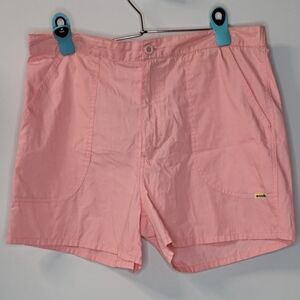 Vintage 80s Weeds Pink Cotton Beach Surf Skate Shorts Sz 15 Womens 38 Mens